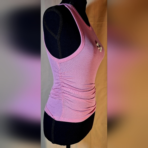 WILD FABLE Pink Ribbed Tank Top with Shell Detail - Picture 2 of 9